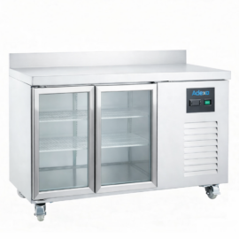 Kaupallinen jäähdytetty työtaso 2 lasiovea GN1/1 takareuna | Adexa DRGN2200TNG